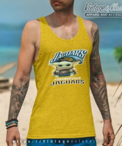 Baby Yoda With Jacksonville Jaguars Nfl Tank Top Racerback