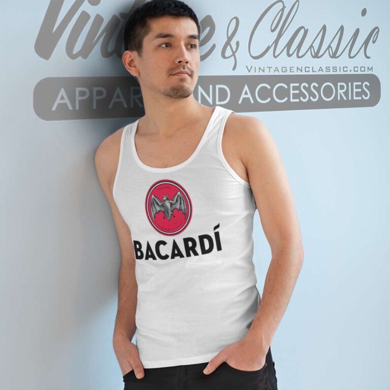 Bacardi Rum Bat Logo Tank Top Racerback Bacardi Rum Bat Logo Tank Top Racerback