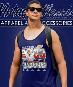 Back To Back Texas Longhorn Volleyball National Champions 2023 Division I Tank Top Racerback