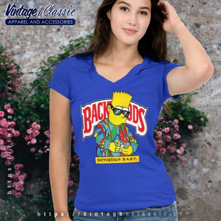 Backwoods Bart Simpson Notorious V Neck TShirt Backwoods Bart Simpson Notorious V Neck TShirt