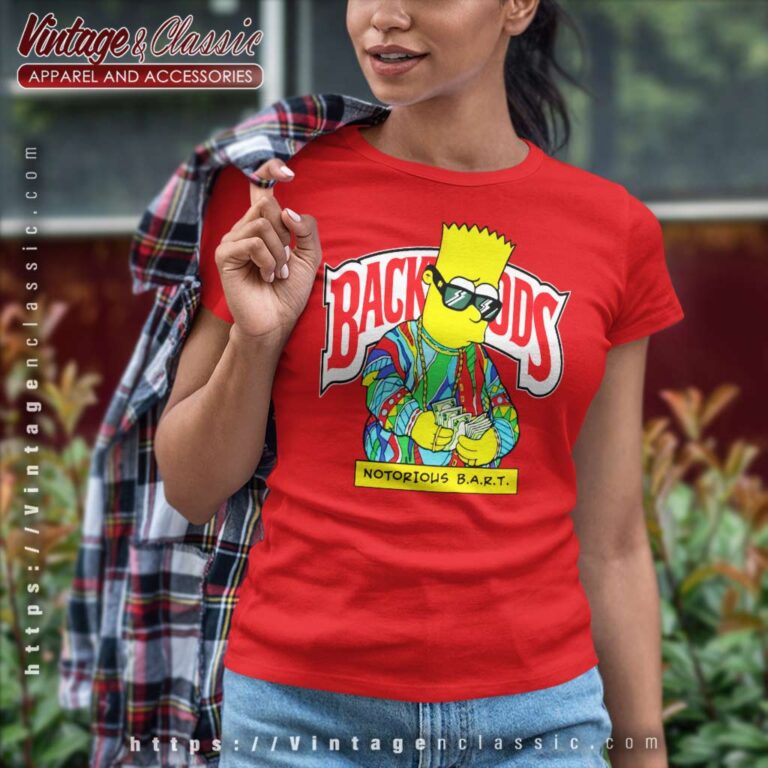 Backwoods Bart Simpson Notorious Women TShirt Backwoods Bart Simpson Notorious Women TShirt