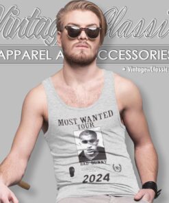 Bad Bunny Shirt Most Wanted Tour 2024 Tank Top Racerback