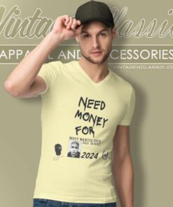 Bad Bunny Shirt Need Money For Most Wanted Tour V Neck TShirt