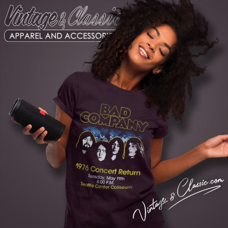 Bad Company Shirt 1976 Concert Return Distressed Women T Shirt Bad Company Shirt 1976 Concert Return Distressed Women T Shirt