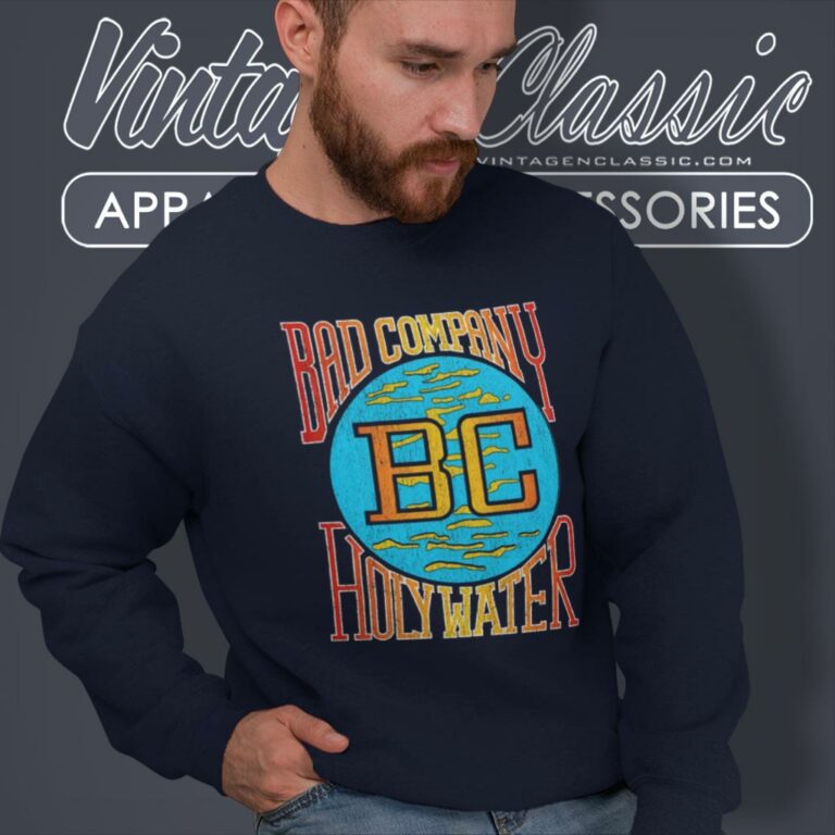Bad Company Shirt Retro Colorful Holy Water Distressed Sweatshirt Bad Company Shirt Retro Colorful Holy Water Distressed Sweatshirt