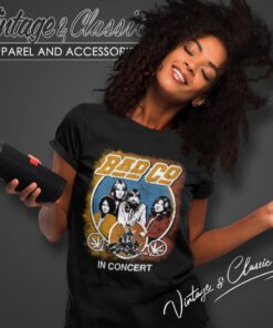 Bad Company Shirt Straight Ahead Live In Concert Distressed Women T Shirt