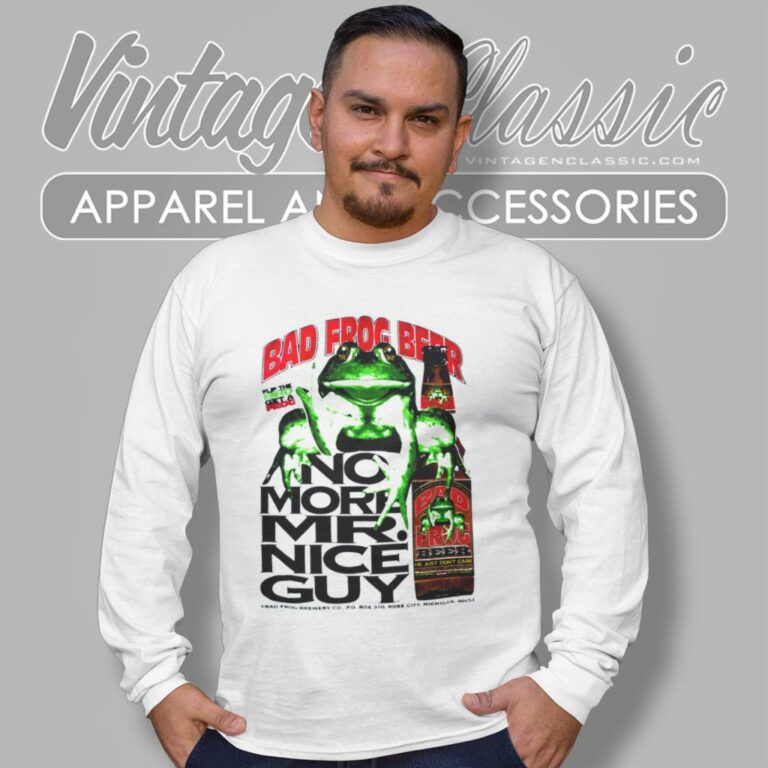 Bad Frog Beer No More Mr Nice Guy Long Sleeve Tee Bad Frog Beer No More Mr Nice Guy Long Sleeve Tee