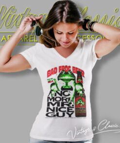 Bad Frog Beer No More Mr Nice Guy V Neck TShirt