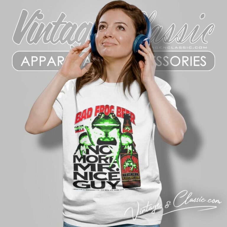 Bad Frog Beer No More Mr Nice Guy Women T Shirt Bad Frog Beer No More Mr Nice Guy Women T Shirt