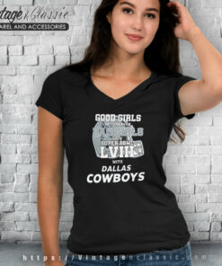 Bad Girls Go To Super Bowl Lviii Dallas Cowboys V Neck TShirt