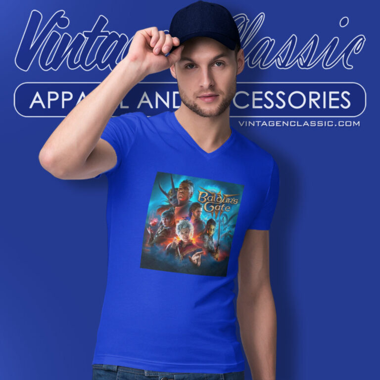 Baldurs Gate 3 Poster Game Awards 2023 V Neck TShirt Baldurs Gate 3 Poster Game Awards 2023 V Neck TShirt