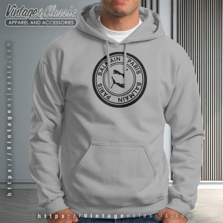 Balmain Puma Logo Hoodie Balmain Puma Logo Hoodie