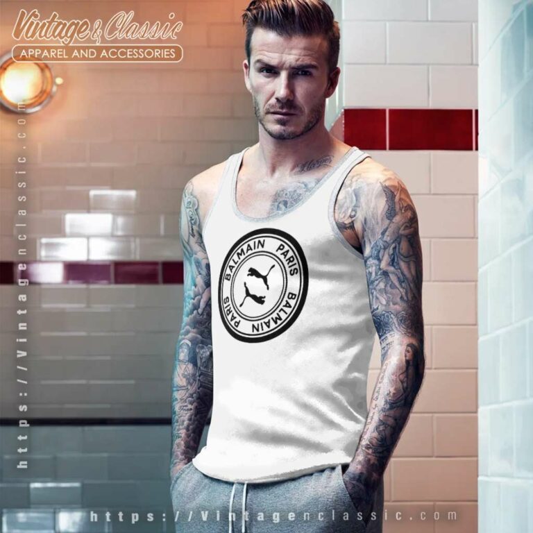 Balmain Puma Logo Tank Top Racerback Balmain Puma Logo Tank Top Racerback
