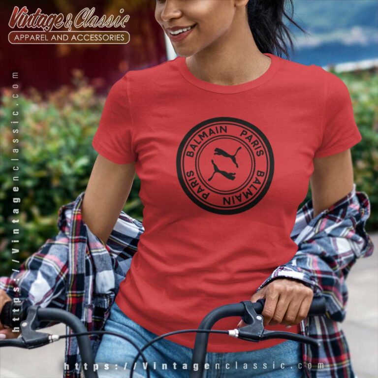 Balmain Puma Logo Women TShirt Balmain Puma Logo Women TShirt