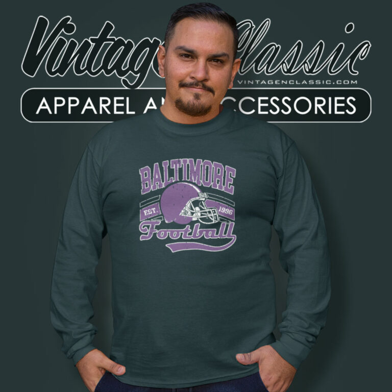 Baltimore Football Est 1996 Helmet Long Sleeve Tee Baltimore Football Est 1996 Helmet Long Sleeve Tee