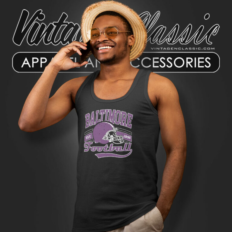 Baltimore Football Est 1996 Helmet Tank Top Racerback Baltimore Football Est 1996 Helmet Tank Top Racerback