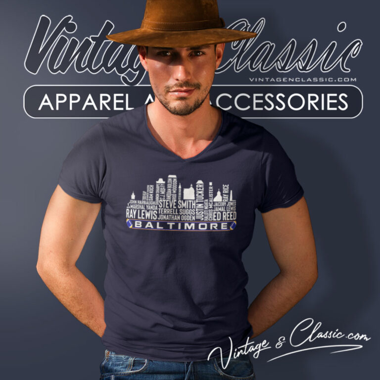 Baltimore Football Team All Time Legends V Neck TShirt Baltimore Football Team All Time Legends V Neck TShirt