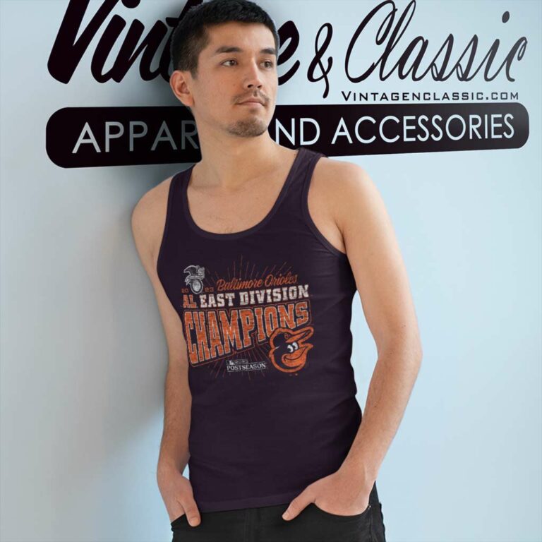Baltimore Orioles Al East Division Champions Distressed Franklin Tank Top Racerback Baltimore Orioles Al East Division Champions Distressed Franklin Tank Top Racerback