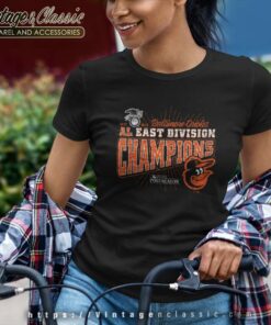 Baltimore Orioles Al East Division Champions Distressed Franklin Women TShirt
