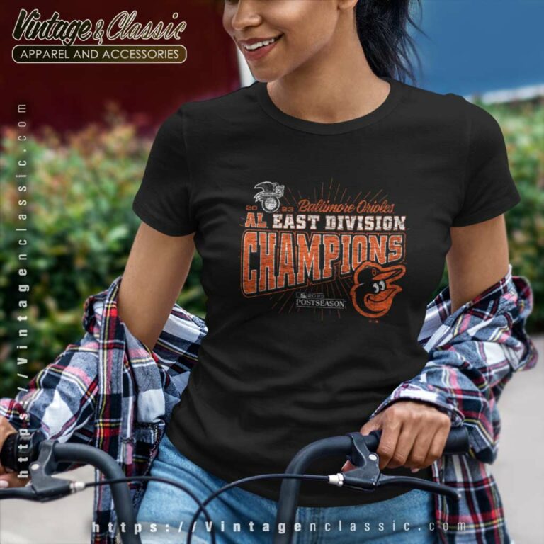 Baltimore Orioles Al East Division Champions Distressed Franklin Women TShirt Baltimore Orioles Al East Division Champions Distressed Franklin Women TShirt