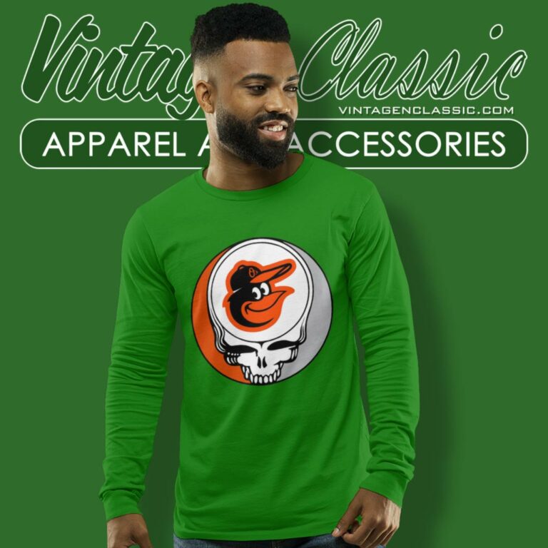 Baltimore Orioles Grateful Dead Steal Your Face Long Sleeve Tee Baltimore Orioles Grateful Dead Steal Your Face Long Sleeve Tee