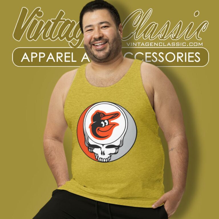 Baltimore Orioles Grateful Dead Steal Your Face Tank Top Racerback Baltimore Orioles Grateful Dead Steal Your Face Tank Top Racerback