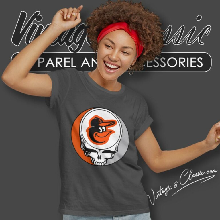 Baltimore Orioles Grateful Dead Steal Your Face Women T Shirt Baltimore Orioles Grateful Dead Steal Your Face Women T Shirt