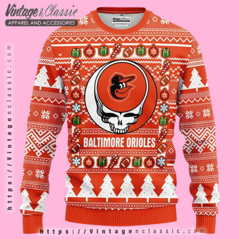 Baltimore Orioles Grateful Dead Ugly Sweater Ugly Christmas Sweater Baltimore Orioles Grateful Dead Ugly Sweater Ugly Christmas Sweater