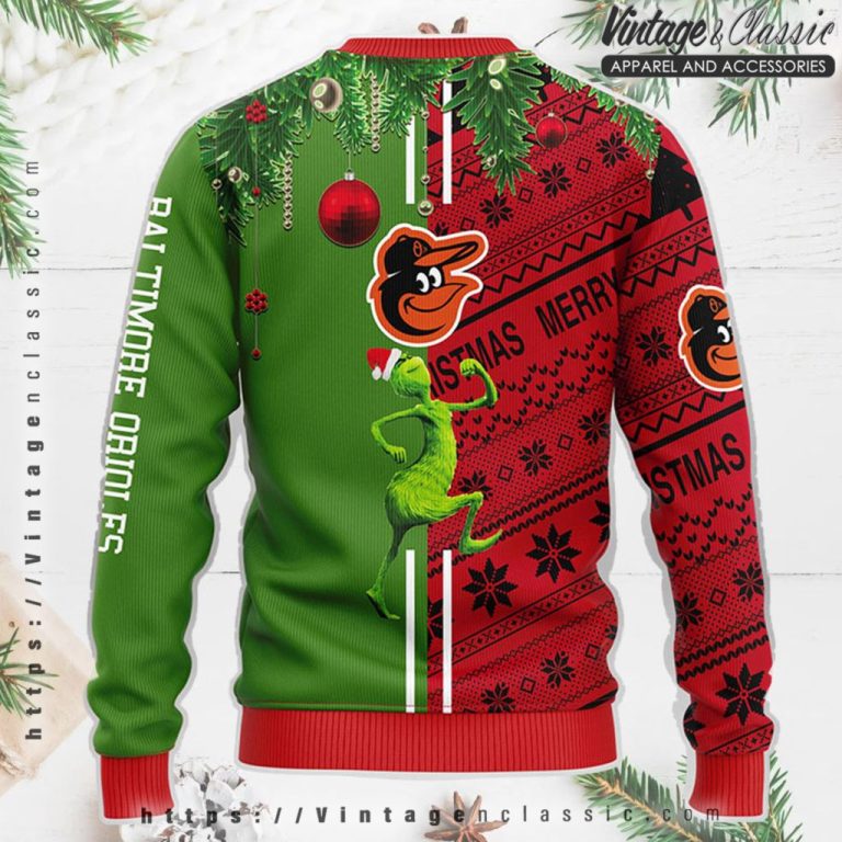 Baltimore Orioles Grinch Ugly Christmas Sweater back Ugly Sweater Baltimore Orioles Grinch Ugly Christmas Sweater back Ugly Sweater