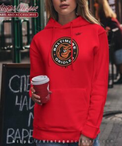 Baltimore Orioles Nike Orange Cooperstown Collection Logo Hoodie