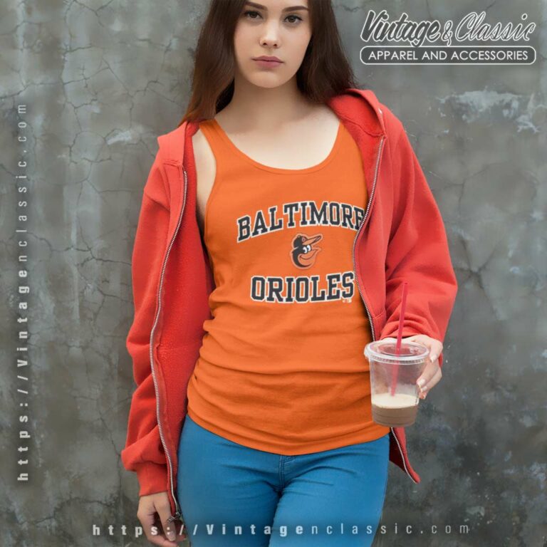 Baltimore Orioles Orange Heart And Soul Tank Top Racerback Baltimore Orioles Orange Heart And Soul Tank Top Racerback