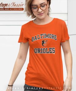 Baltimore Orioles Orange Heart And Soul Women TShirt