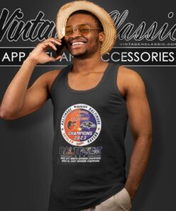 Baltimore Ravens 2023 Afc North Division And 2023 Al East Division Champion Tank Top Racerback