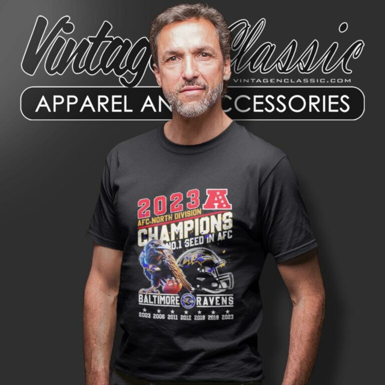 Baltimore Ravens 2023 Afc North Division Champions No 1 Seed In Afc T Shirt Baltimore Ravens 2023 Afc North Division Champions No 1 Seed In Afc T Shirt