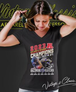 Baltimore Ravens 2023 Afc North Division Champions No 1 Seed In Afc Shirt 5 Baltimore Ravens 2023 Afc North Division Champions No 1 Seed In Afc V Neck TShirt
