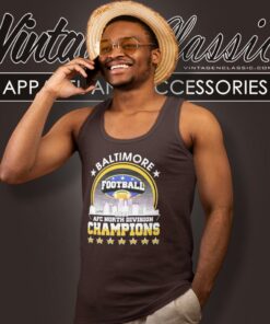 Baltimore Ravens 2023 Afc North Division Champions Skyline Tank Top Racerback