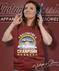 Baltimore Ravens 2023 Afc North Division Champions Skyline Women T Shirt