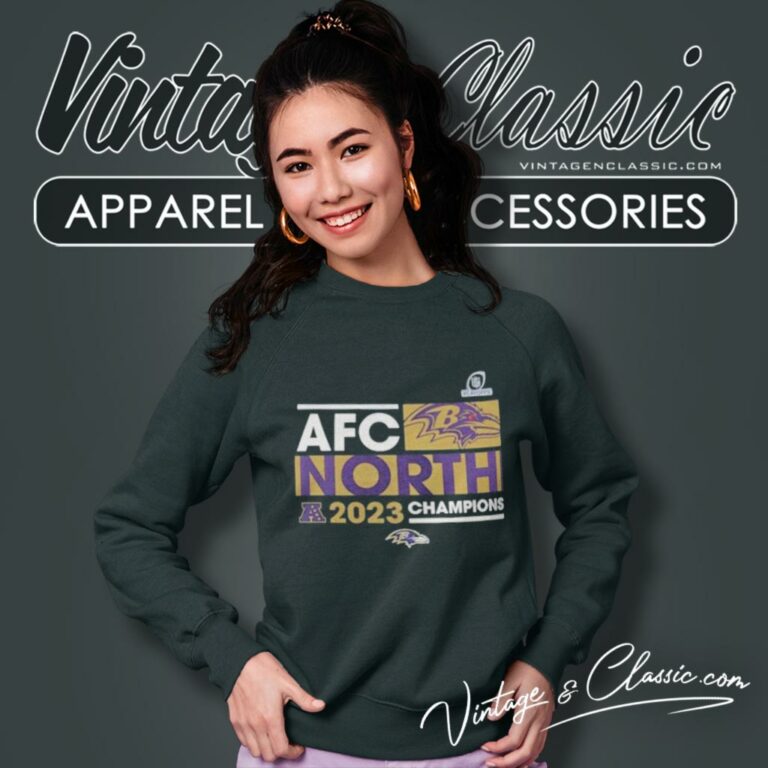 Baltimore Ravens 2023 Afc North Division Champions Sweatshirt Baltimore Ravens 2023 Afc North Division Champions Sweatshirt