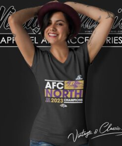 Baltimore Ravens 2023 Afc North Division Champions V Neck TShirt