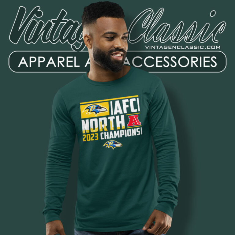 Baltimore Ravens Afc North 2023 Champions Long Sleeve Tee Baltimore Ravens Afc North 2023 Champions Long Sleeve Tee