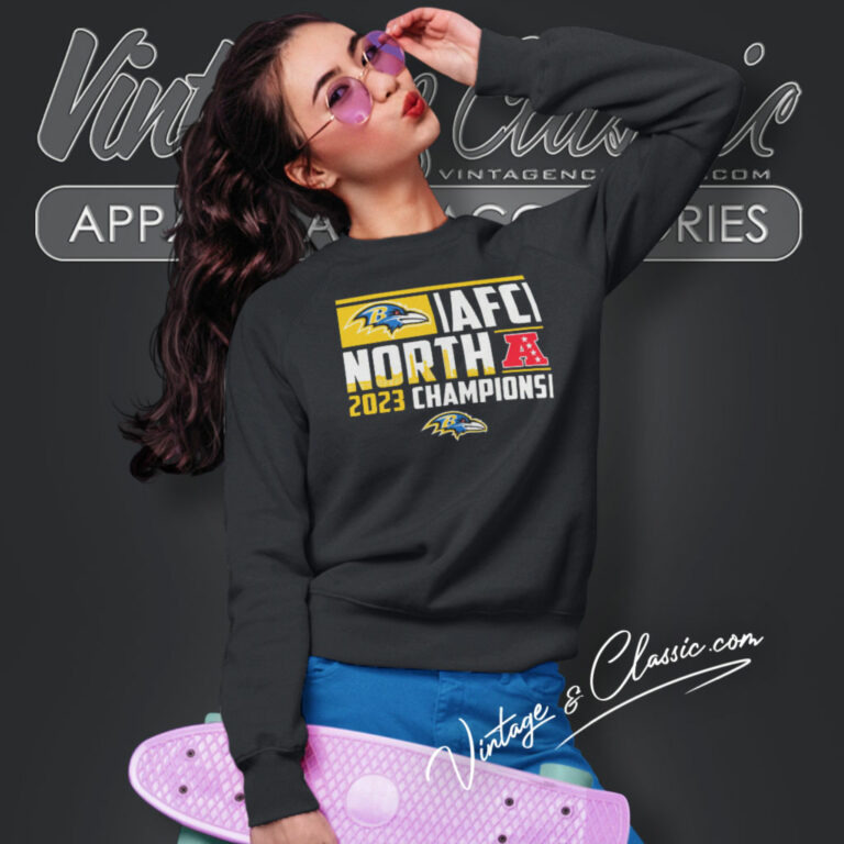 Baltimore Ravens Afc North 2023 Champions Sweatshirt Baltimore Ravens Afc North 2023 Champions Sweatshirt