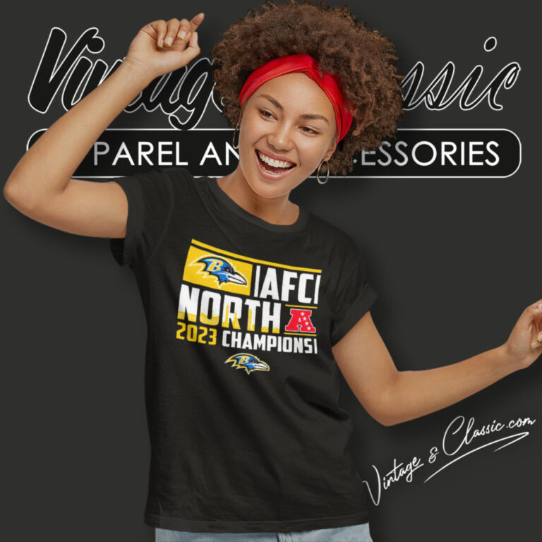 Baltimore Ravens Afc North 2023 Champions Women T Shirt Baltimore Ravens Afc North 2023 Champions Women T Shirt