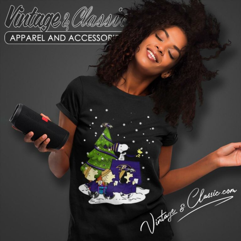 Baltimore Ravens Are Coming To Town Snoopy Christmas Women T Shirt Baltimore Ravens Are Coming To Town Snoopy Christmas Women T Shirt