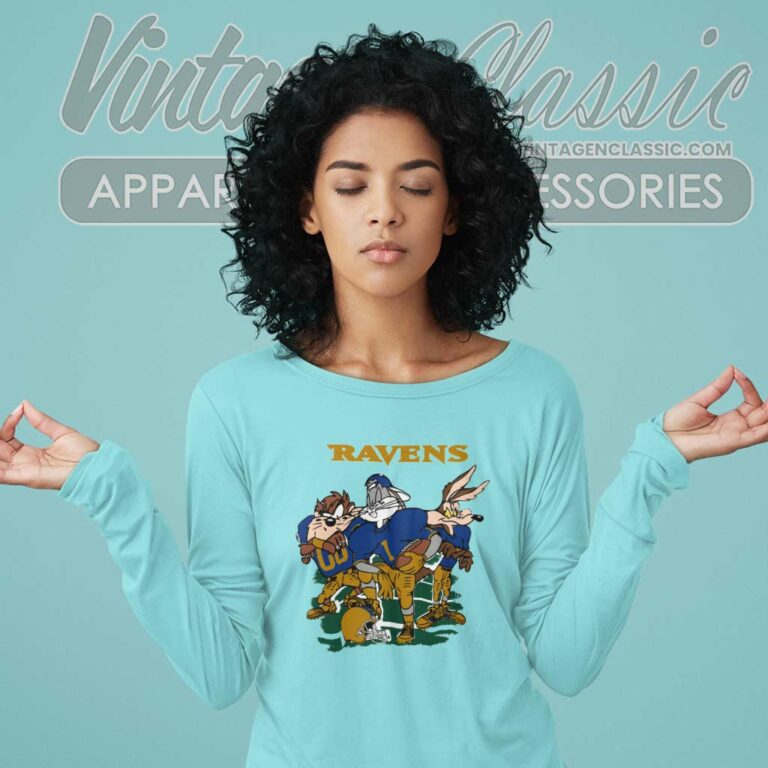 Baltimore Ravens Bugs Bunny And Taz Long Sleeve Tee Baltimore Ravens Bugs Bunny And Taz Long Sleeve Tee