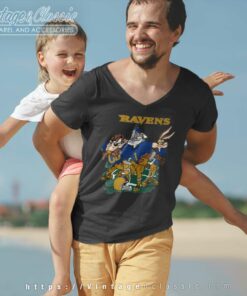 Baltimore Ravens Bugs Bunny And Taz Shirt 6 Baltimore Ravens Bugs Bunny And Taz V Neck TShirt