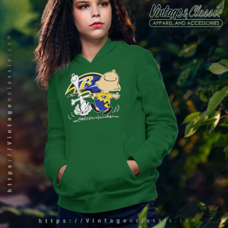 Baltimore Ravens Charlie Brown Snoopy Dancing Hoodie Baltimore Ravens Charlie Brown Snoopy Dancing Hoodie