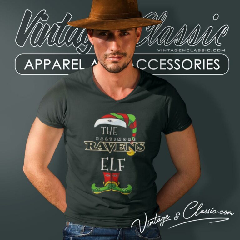 Baltimore Ravens Christmas Elf Funny Nfl V Neck TShirt Baltimore Ravens Christmas Elf Funny Nfl V Neck TShirt