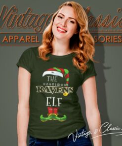 Baltimore Ravens Christmas Elf Funny Nfl Shirt 6 Baltimore Ravens Christmas Elf Funny Nfl Women T Shirt