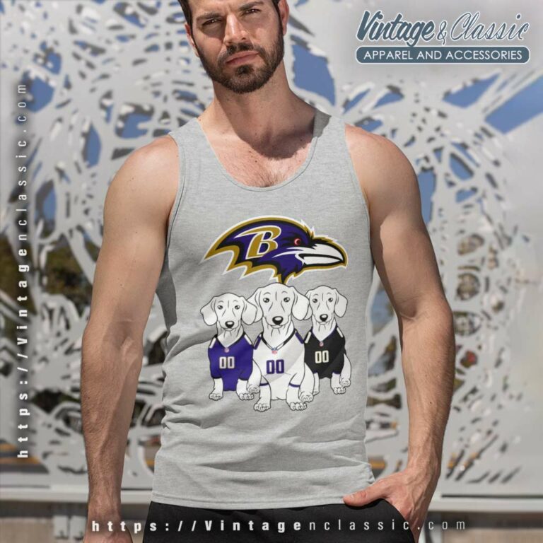 Baltimore Ravens Dachshund Dogs Tank Top Racerback Baltimore Ravens Dachshund Dogs Tank Top Racerback
