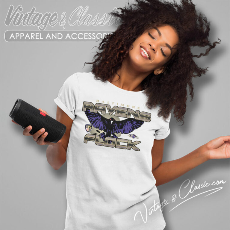 Baltimore Ravens Flock Shirt For Fan Women T Shirt Baltimore Ravens Flock Shirt For Fan Women T Shirt